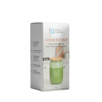Glass Tumbler with Bamboo Lid & Straw