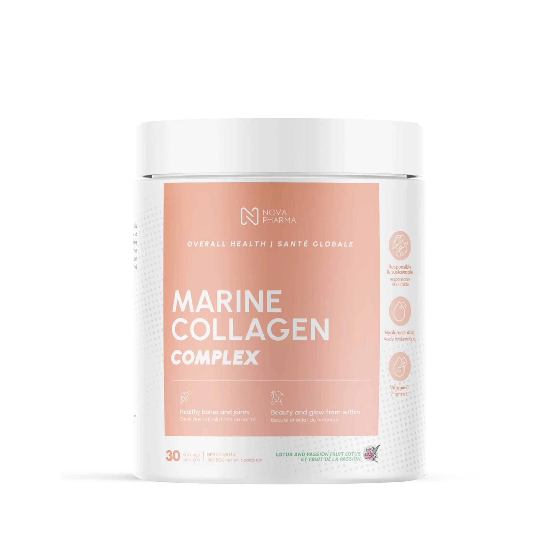 Marine Collagen complex Lotus ad Passion Fruit by Nova Pharma