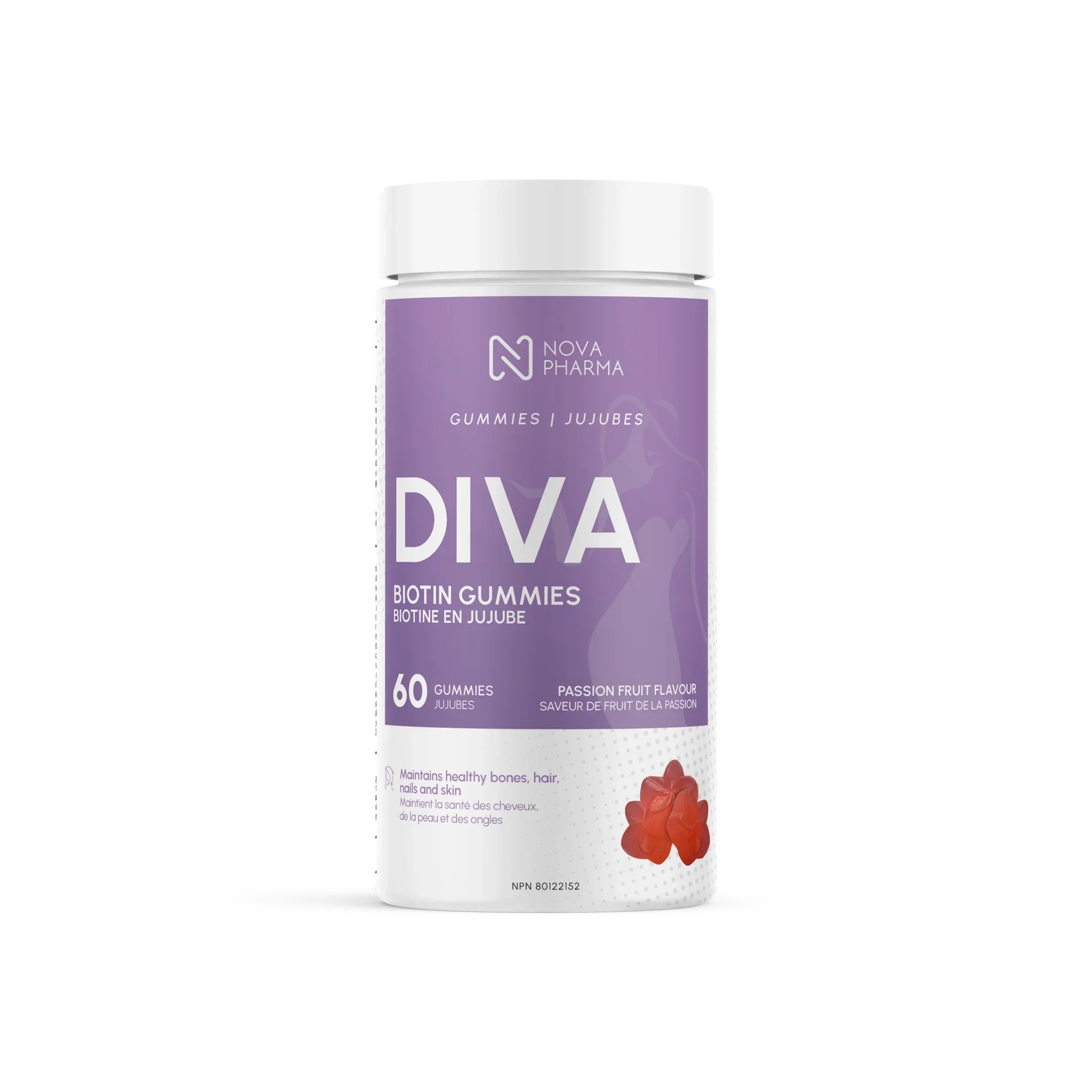 Nova Pharma - Diva, 60 Biotin gummies