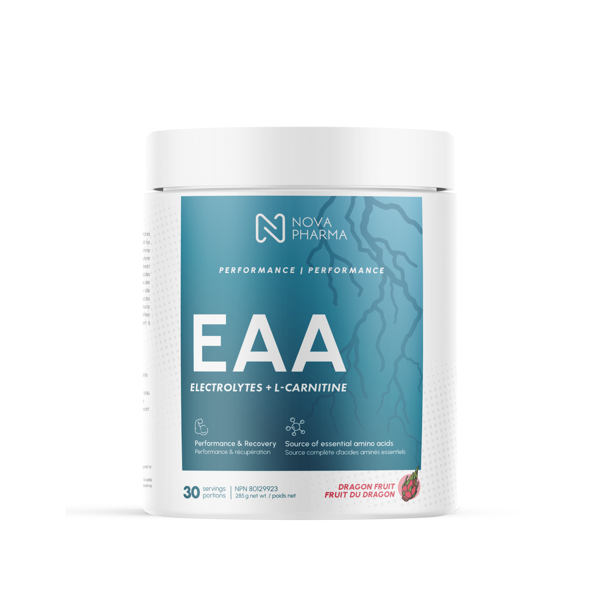 Nova Pharma EAA supplement container Dragonfruit flavor
