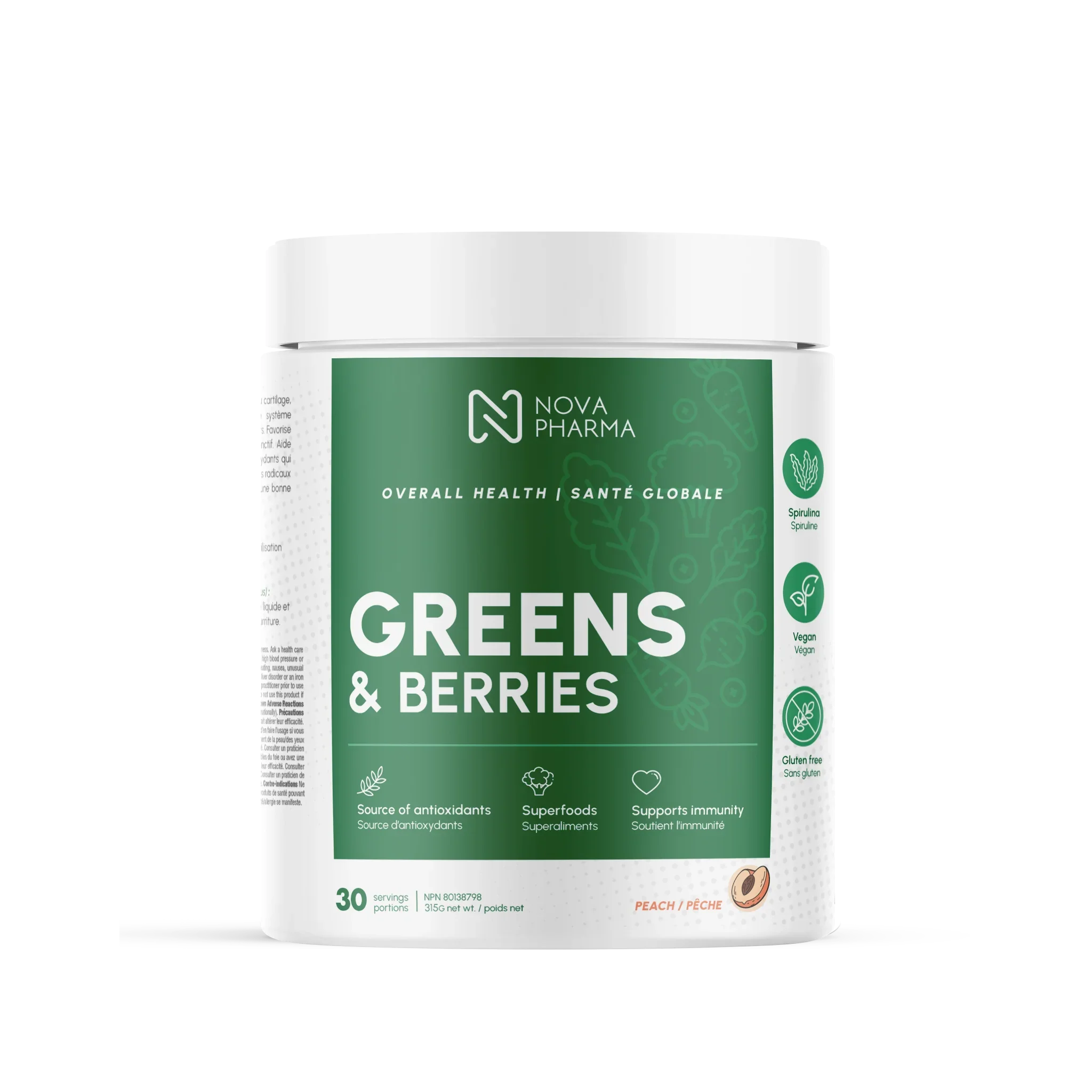 Greens & Berries Peach Nova Pharma