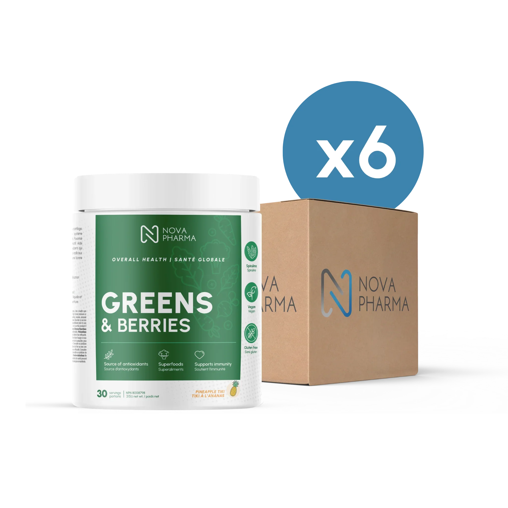 BOX OF 6 | Greens & Berries Supplement