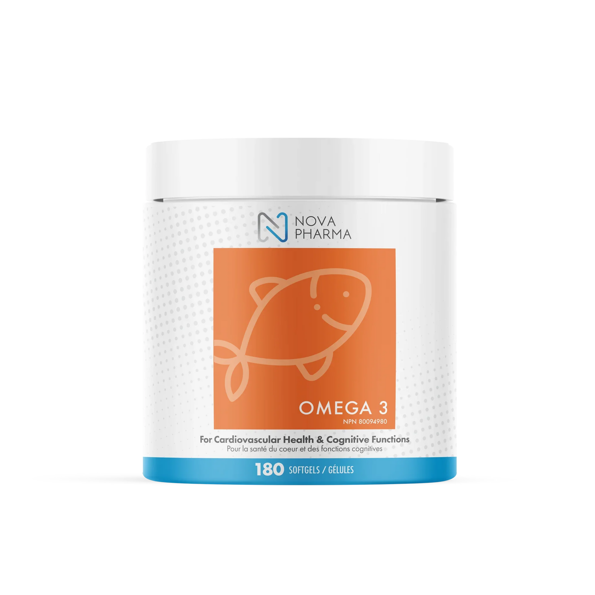 Nova Pharma Omega 3 supplement container
