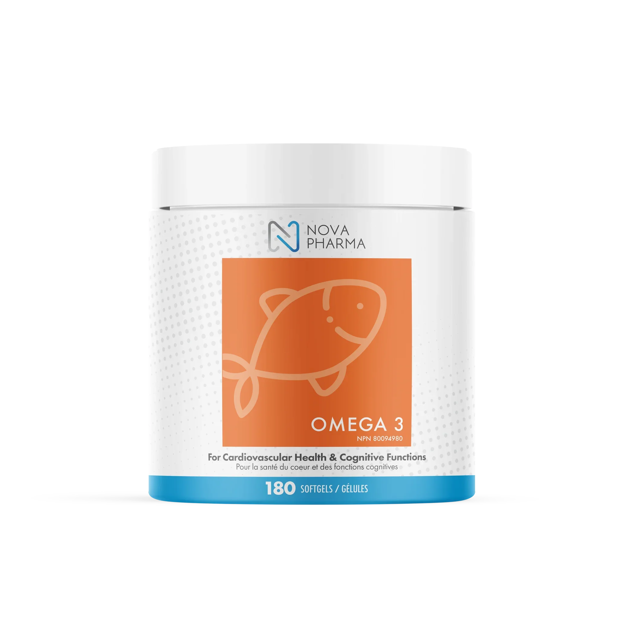 Nova Pharma Omega 3 supplement container