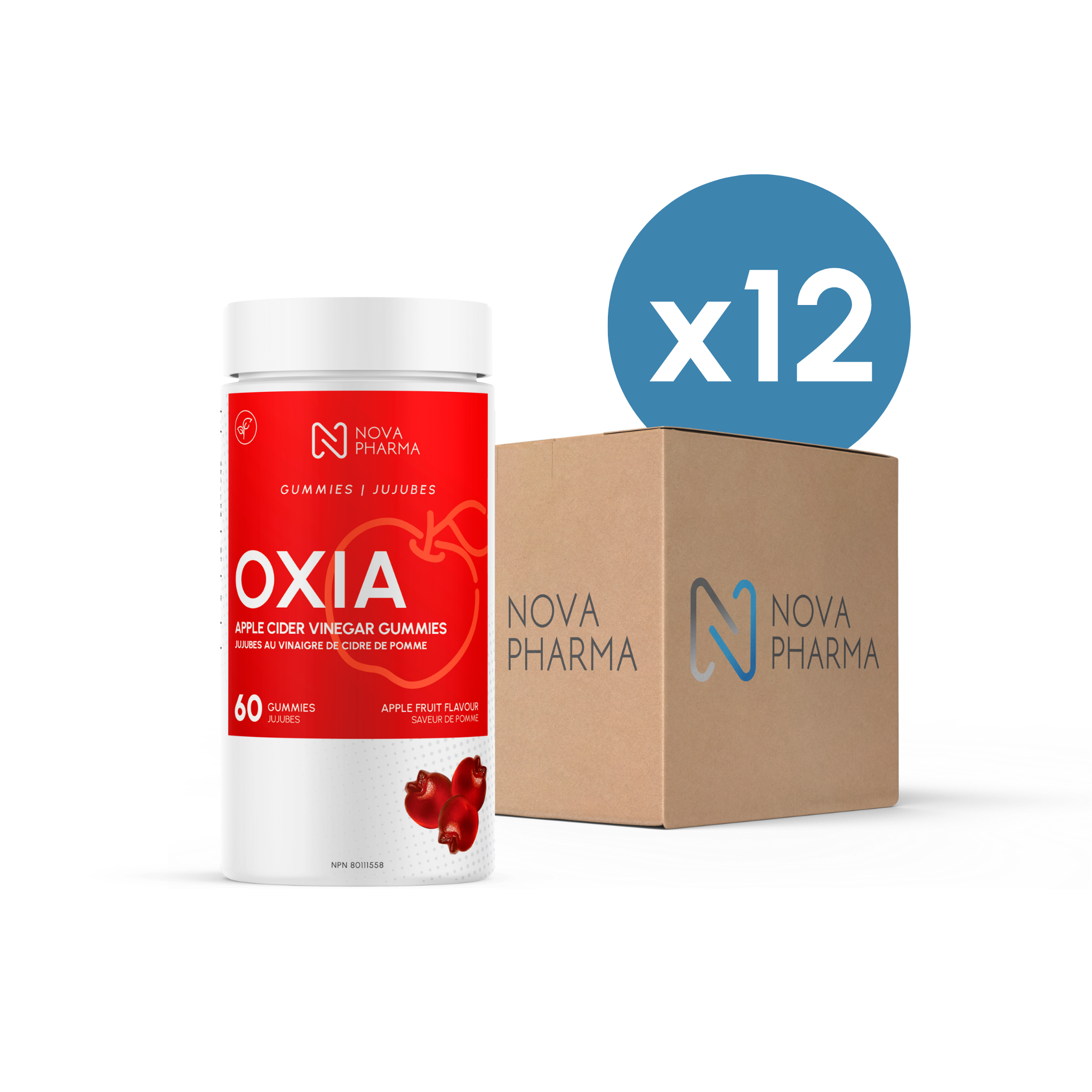 BOX OF 12 | Oxia, Apple Cider Vinegar Gummies