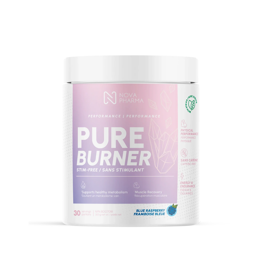 Pure Burner Pink Lemonade, fat burner stim-free by Nova Pharma
