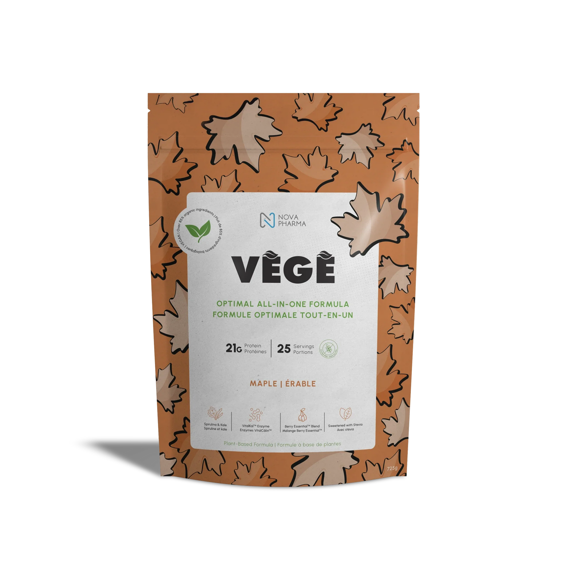 Vege, optimal all-in-one formula plant-based maple protein Nova Pharma