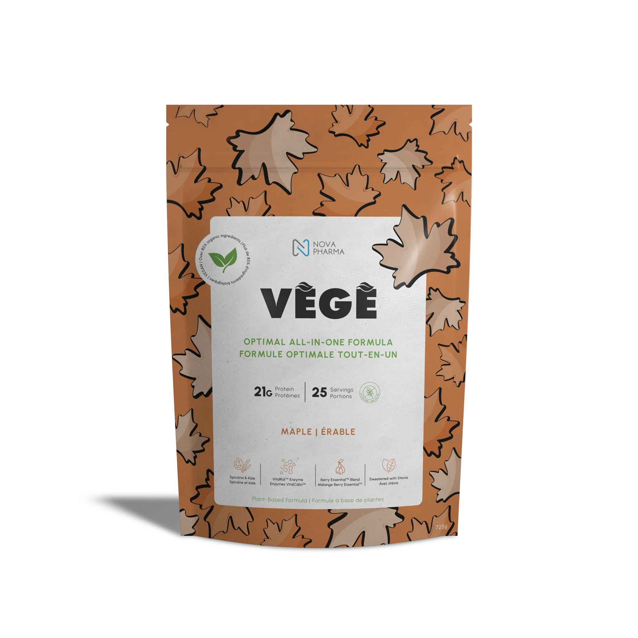 Vege, optimal all-in-one formula plant-based maple protein Nova Pharma