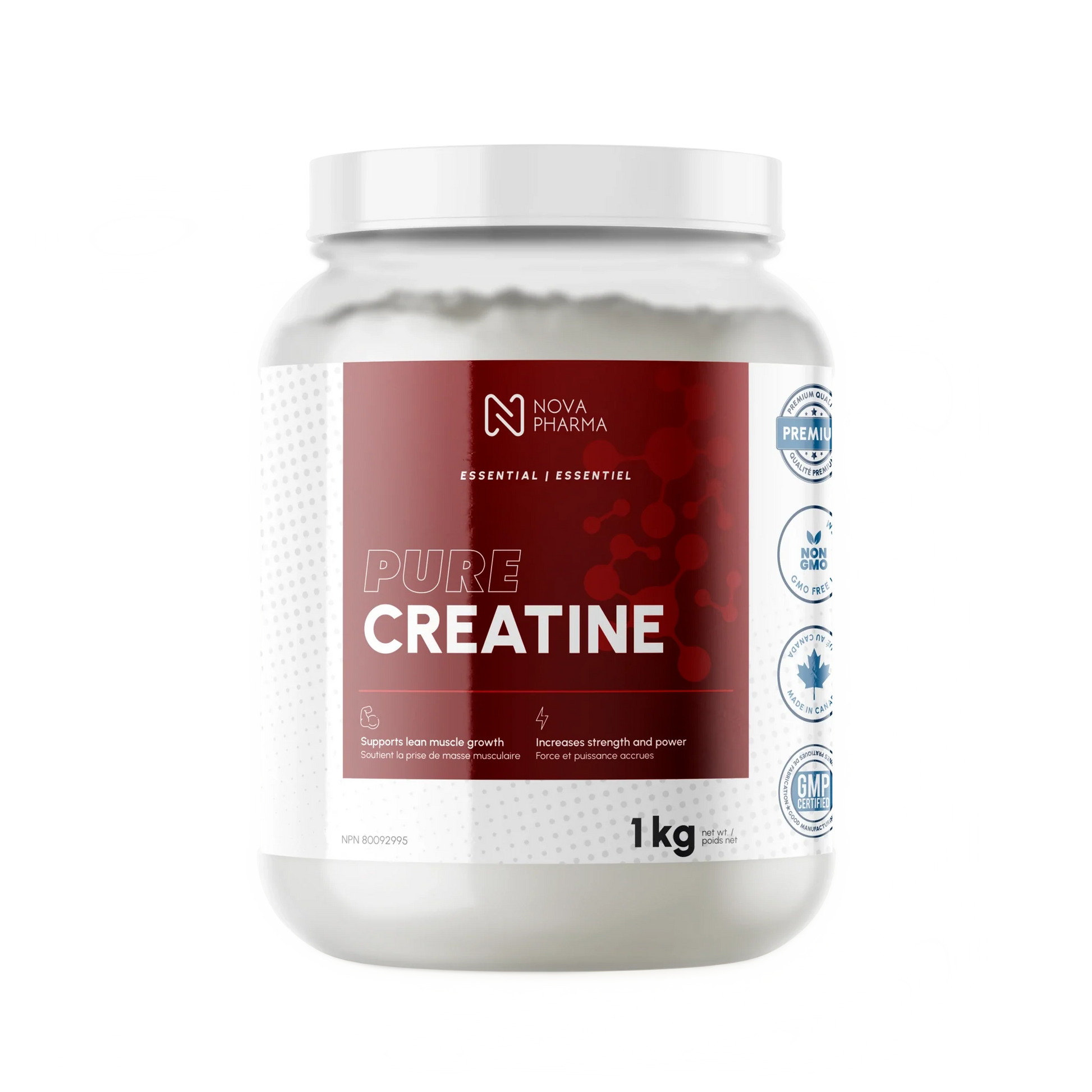 Container of Nova Pharma Pure Creatine 1kg