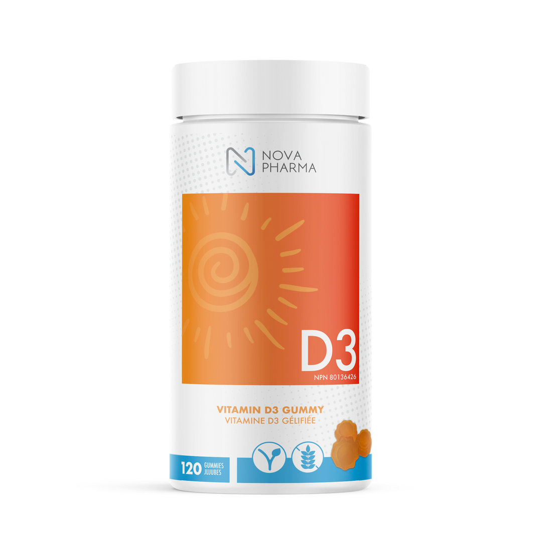 D3 vitamin in gummies by Nova Pharma
