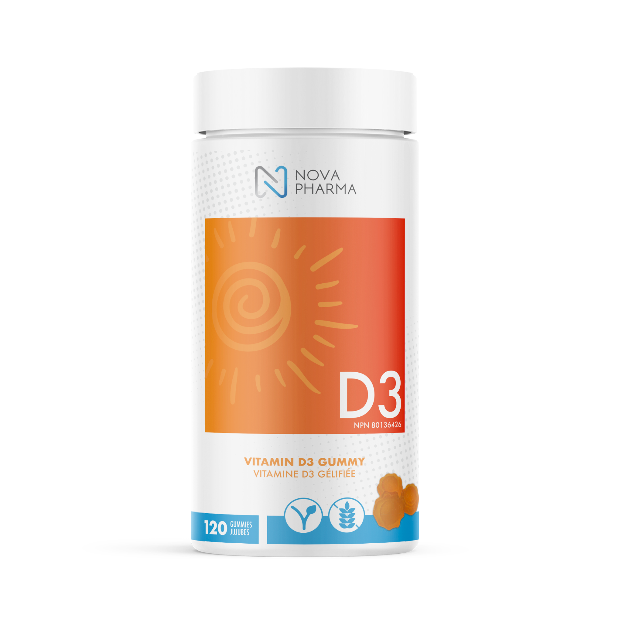 D3 vitamin in gummies by Nova Pharma