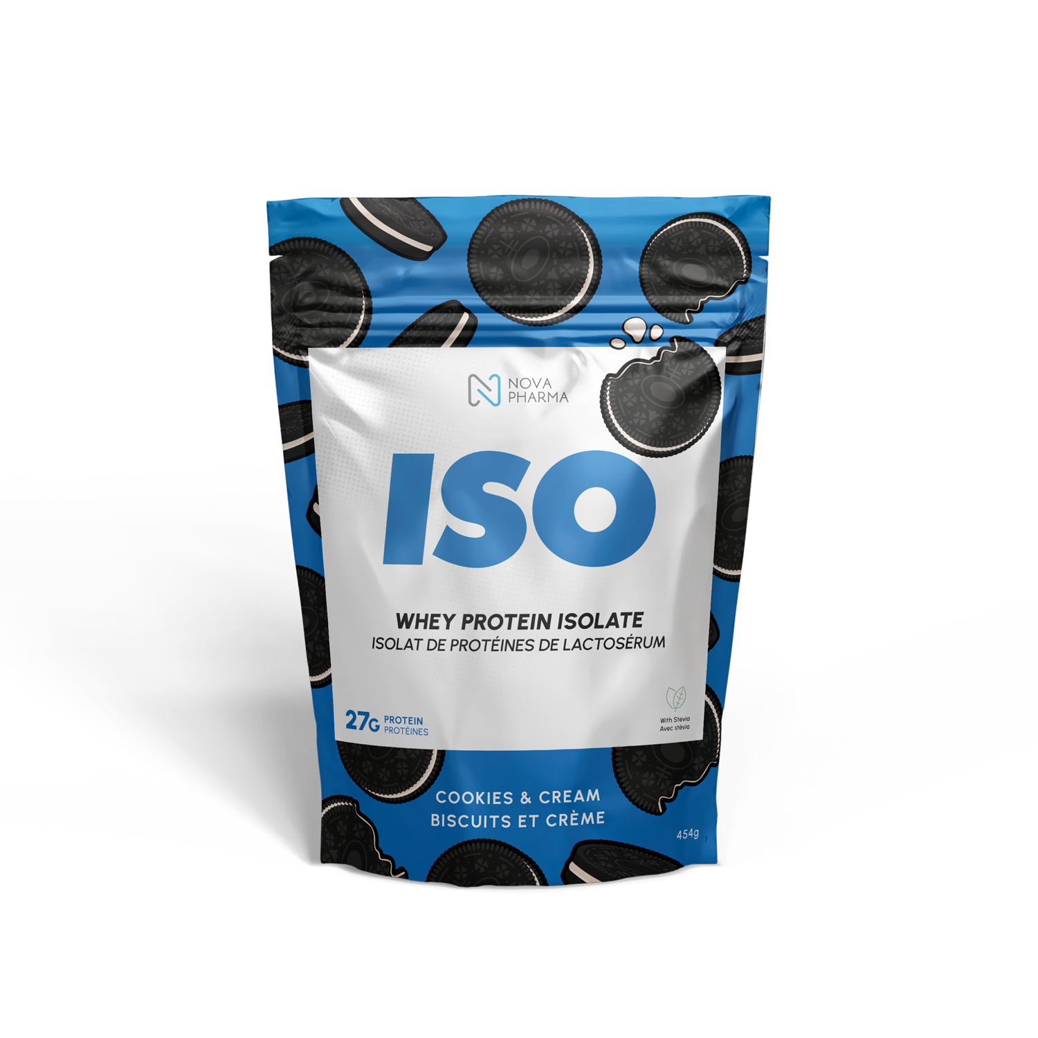 Whey protein isolate cookies & Cream by Nova Pharma