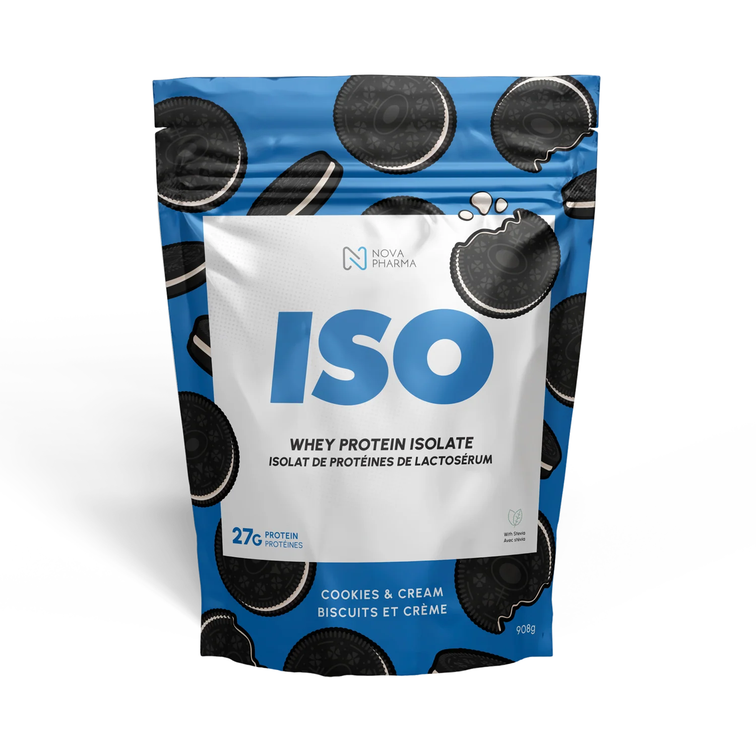 Cookies & Cream ISO Whey Protein 908g by Nova Pharma