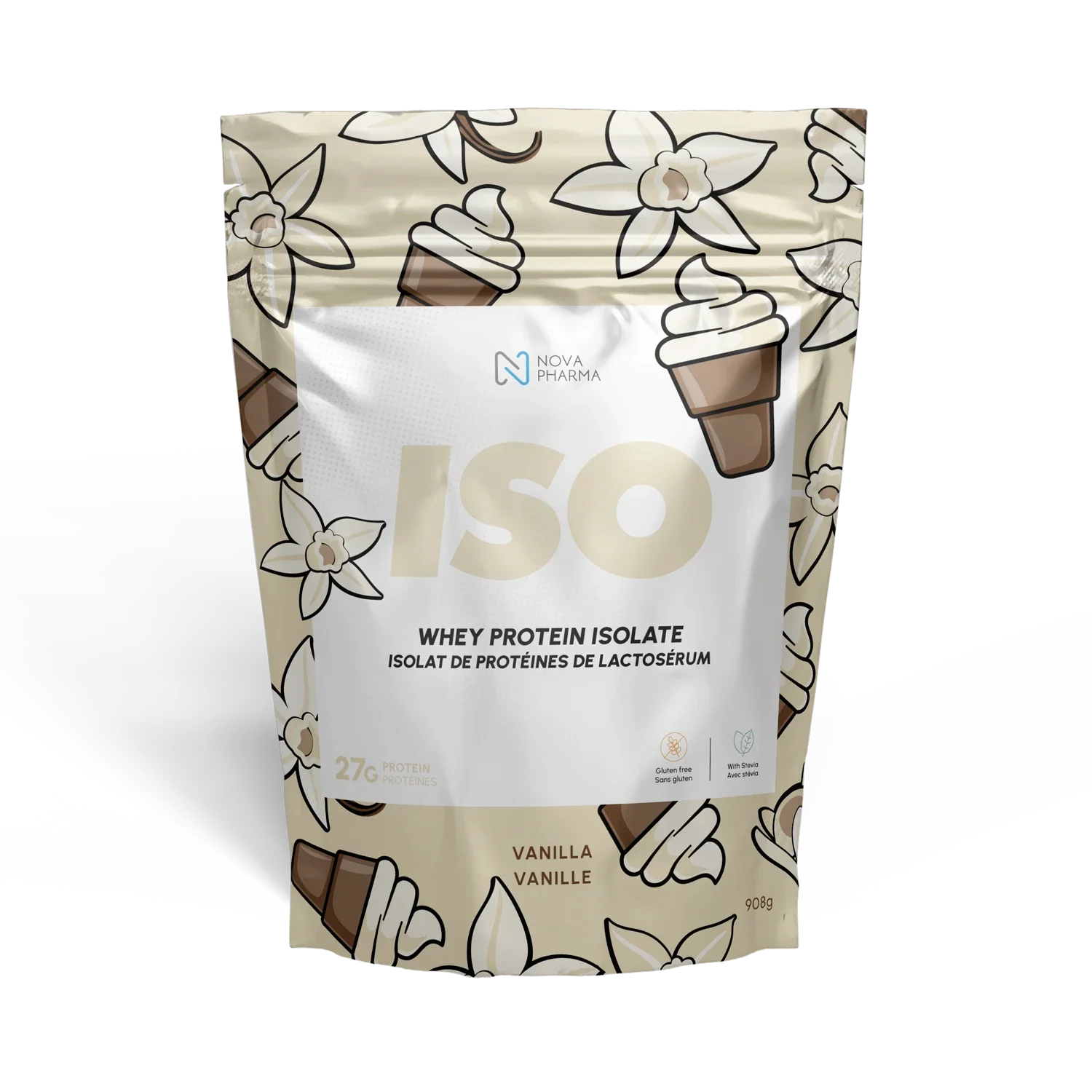 Vanilla ISO Whey Protein 908g by Nova Pharma