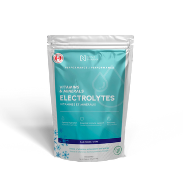 Individual servings electrolytes, 20 servings by Nova Pharma, blue freeze