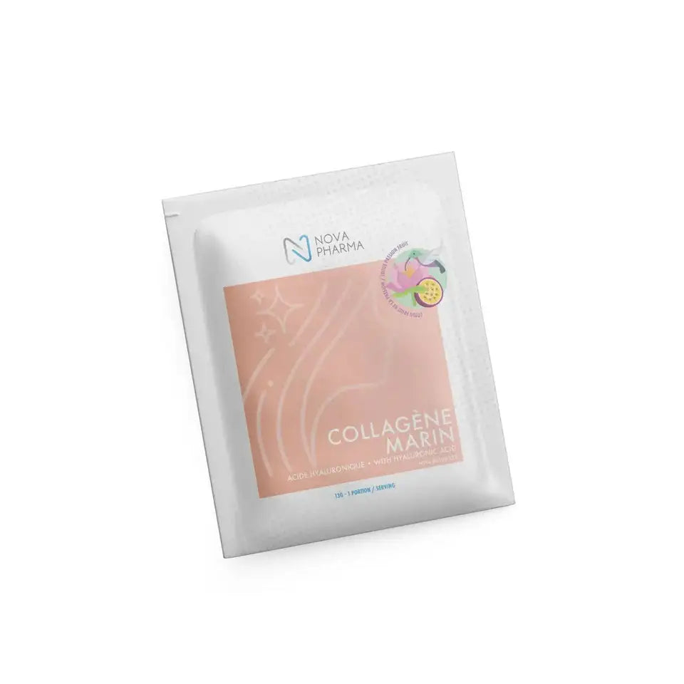 Marine collagen individual serving, lotus and passion fruit by Nova Pharma