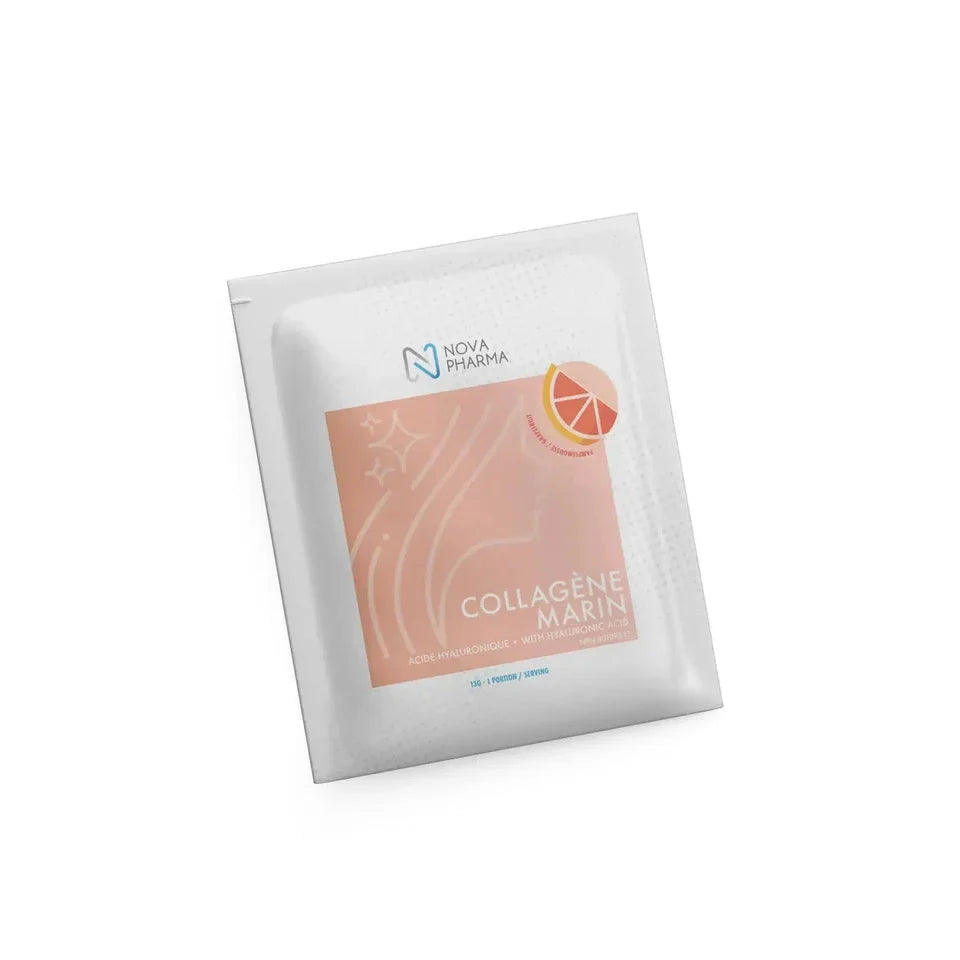 Marine collagen individual serving, lotus and passion fruit by Nova Pharma